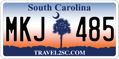 SC license plate MKJ485