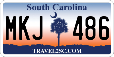 SC license plate MKJ486
