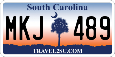 SC license plate MKJ489