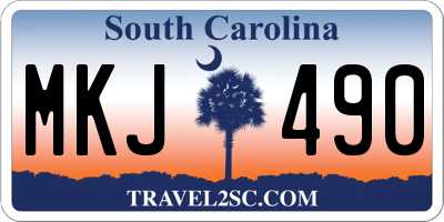 SC license plate MKJ490