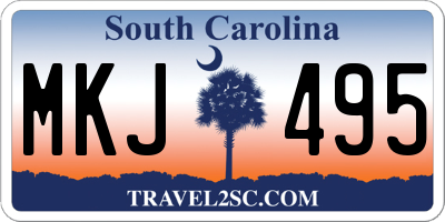 SC license plate MKJ495