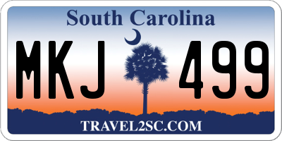 SC license plate MKJ499