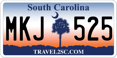 SC license plate MKJ525