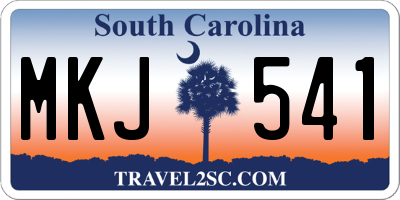 SC license plate MKJ541