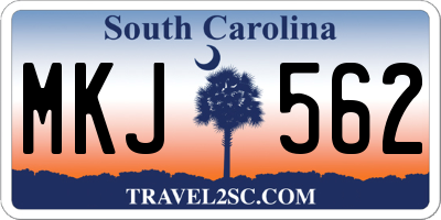 SC license plate MKJ562