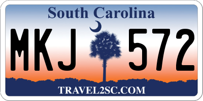 SC license plate MKJ572