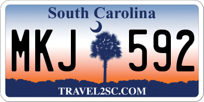 SC license plate MKJ592