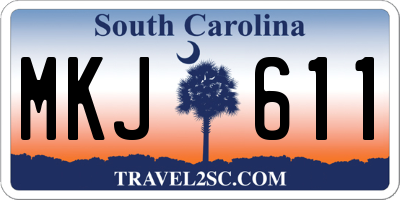 SC license plate MKJ611