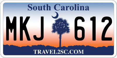 SC license plate MKJ612