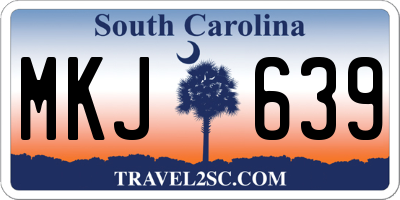 SC license plate MKJ639