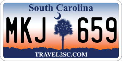 SC license plate MKJ659