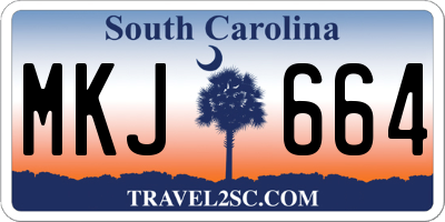 SC license plate MKJ664