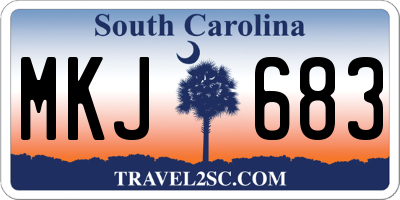 SC license plate MKJ683