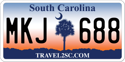 SC license plate MKJ688