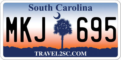 SC license plate MKJ695