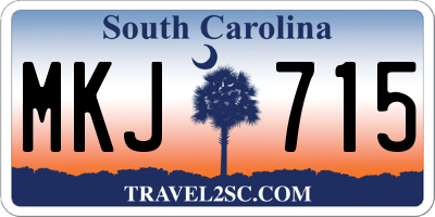 SC license plate MKJ715