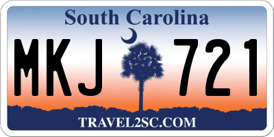 SC license plate MKJ721