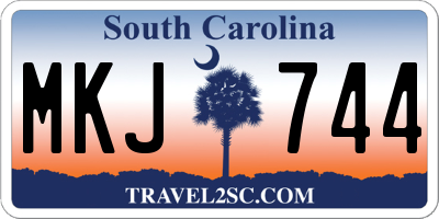 SC license plate MKJ744