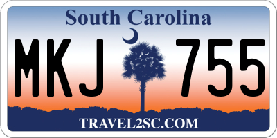 SC license plate MKJ755