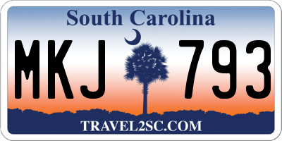 SC license plate MKJ793