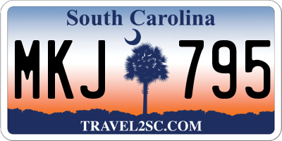 SC license plate MKJ795