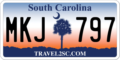 SC license plate MKJ797