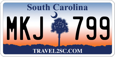 SC license plate MKJ799