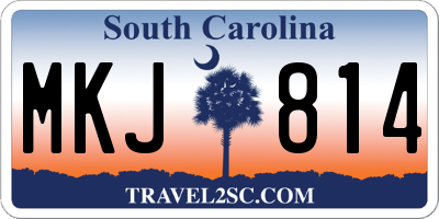 SC license plate MKJ814