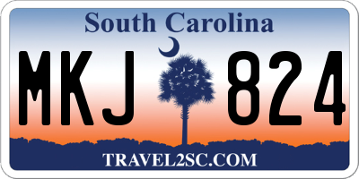 SC license plate MKJ824