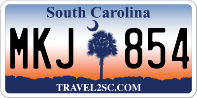 SC license plate MKJ854