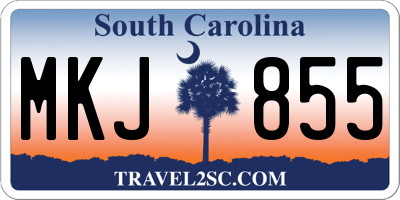 SC license plate MKJ855