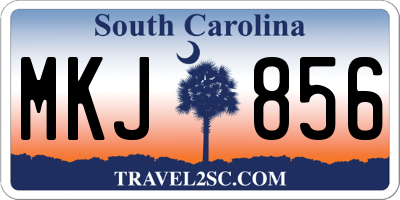 SC license plate MKJ856