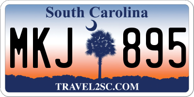 SC license plate MKJ895