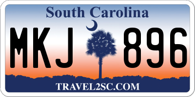 SC license plate MKJ896