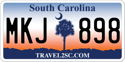 SC license plate MKJ898