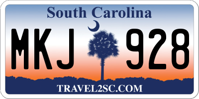 SC license plate MKJ928