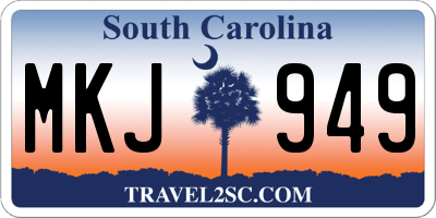 SC license plate MKJ949
