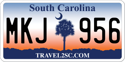 SC license plate MKJ956