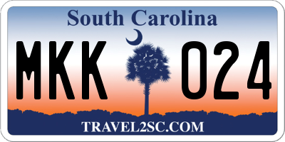 SC license plate MKK024