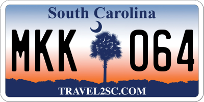 SC license plate MKK064