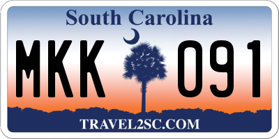 SC license plate MKK091