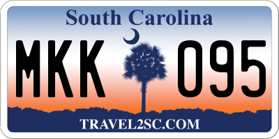 SC license plate MKK095