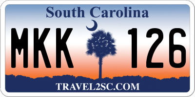 SC license plate MKK126