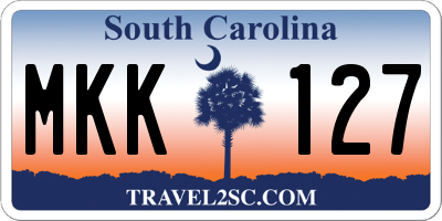 SC license plate MKK127