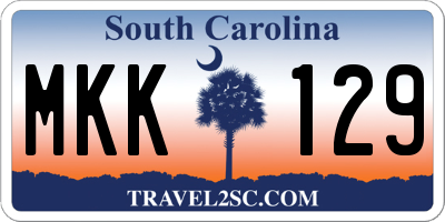 SC license plate MKK129