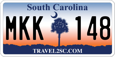 SC license plate MKK148