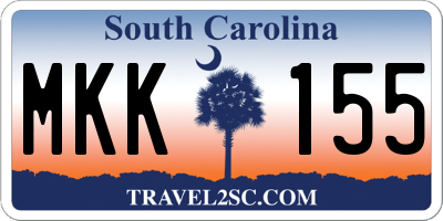 SC license plate MKK155