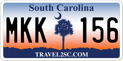SC license plate MKK156