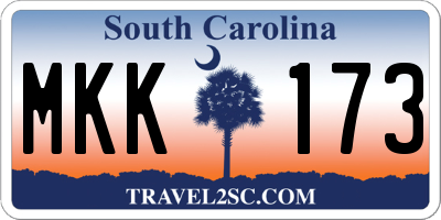 SC license plate MKK173