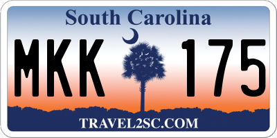SC license plate MKK175